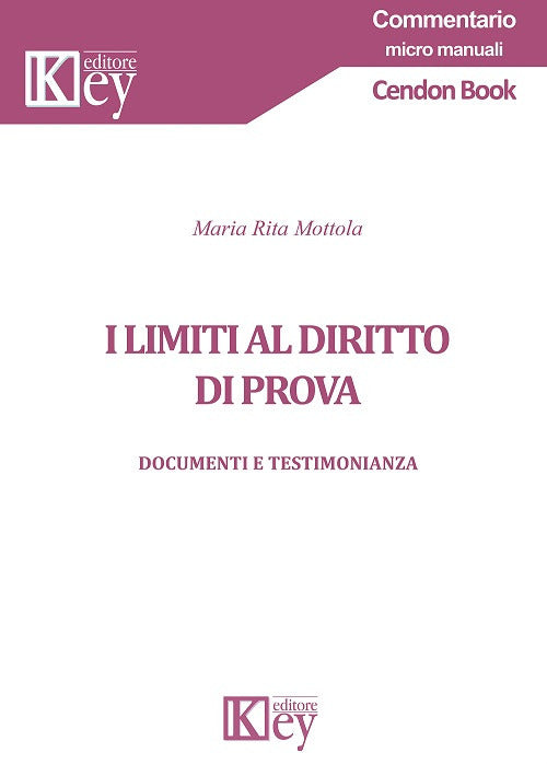 Cover of limiti al diritto di prova. Documenti e testimonianza