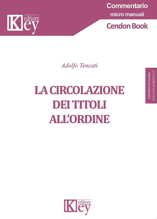 Cover of circolazione dei titoli all'ordine