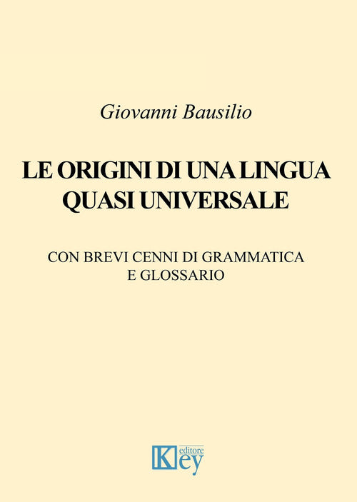 Cover of origini di una lingua quasi universale