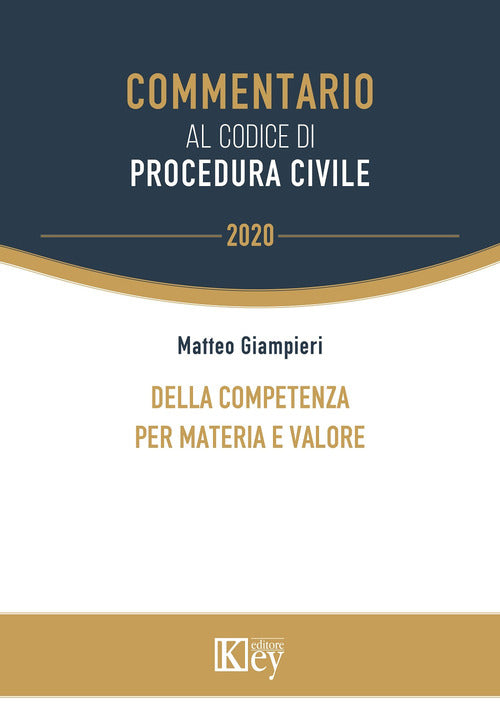 Cover of Della competenza per materia e valore