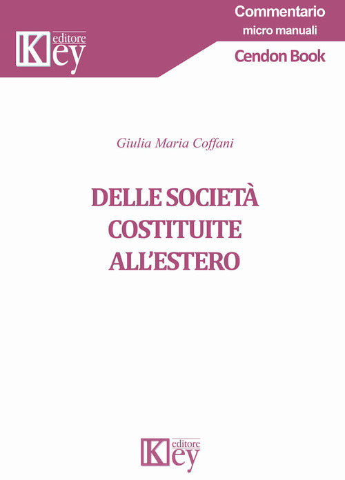 Cover of Delle società costituite all'estero