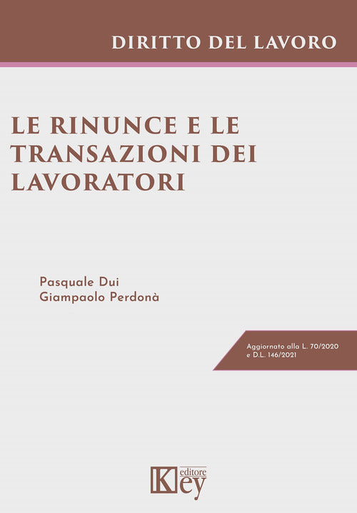 Cover of rinunce e le transazioni dei lavoratori