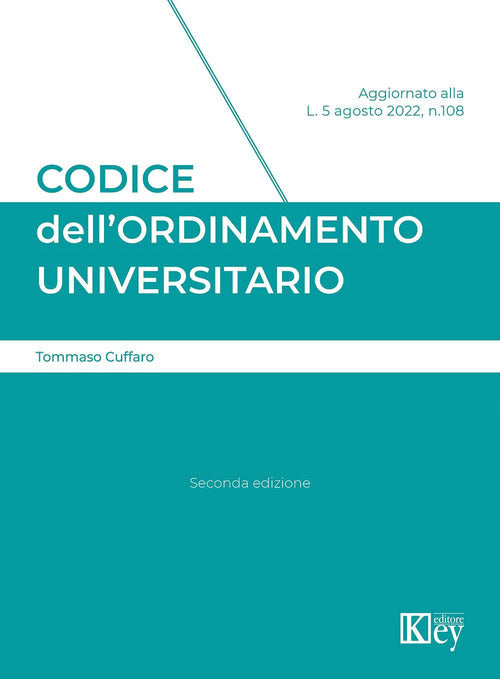 Cover of Codice dell'ordinamento universitario