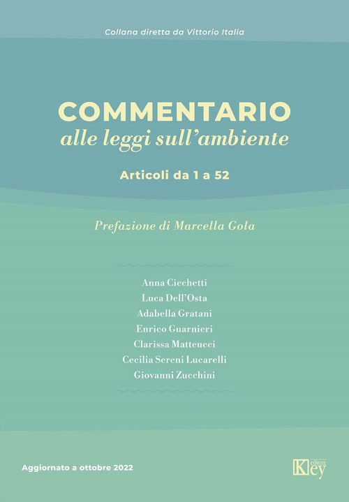 Cover of Commentario alle leggi sull'ambiente. Articoli da 1 a 52