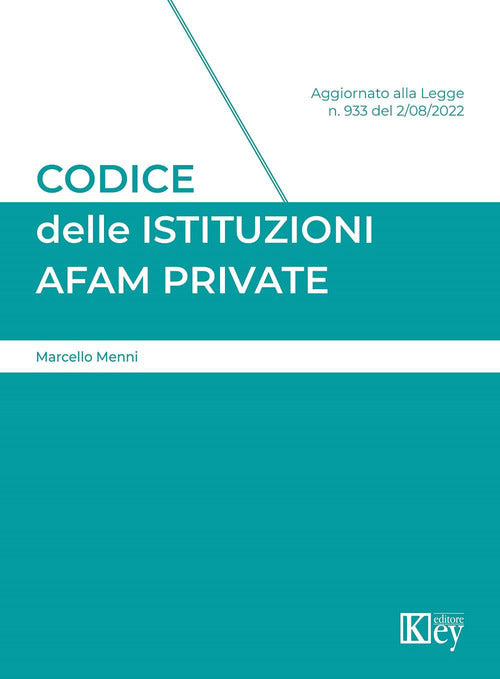 Cover of Codice delle istituzioni Afam private