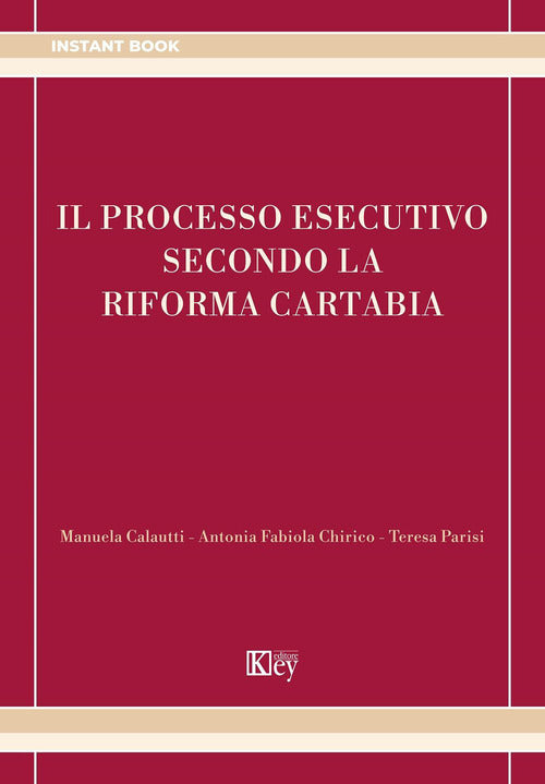 Cover of processo esecutivo secondo la riforma Cartabia