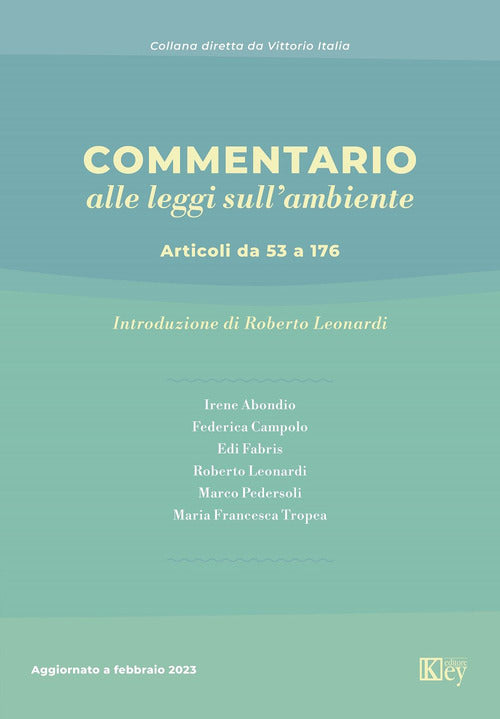Cover of Commentario alle leggi sull'ambiente. Articoli da 53 a 176