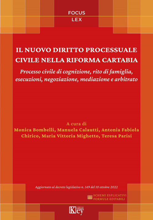 Cover of nuovo diritto processuale civile nella riforma Cartabia. Processo civile di cognizione, rito di famiglia, esecuzioni, negoziazione, mediazione e arbitrato