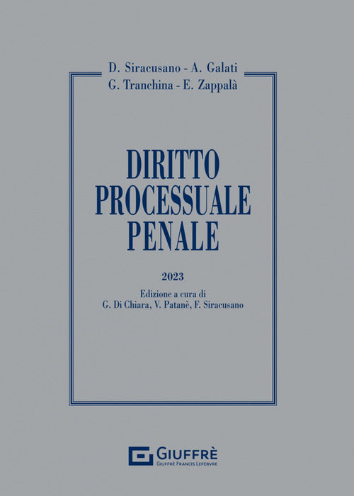 Cover of Diritto processuale penale