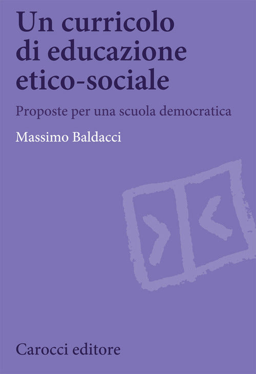 Cover of curricolo di educazione etico-sociale. Proposte per una scuola democratica