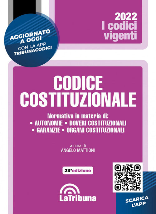 Cover of Codice costituzionale