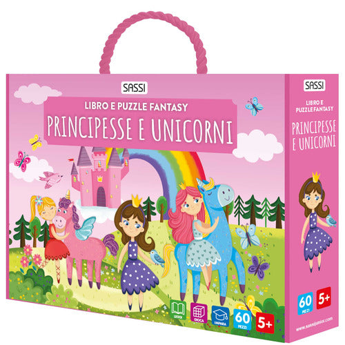 Principesse e unicorni. Libro e puzzle fantasy