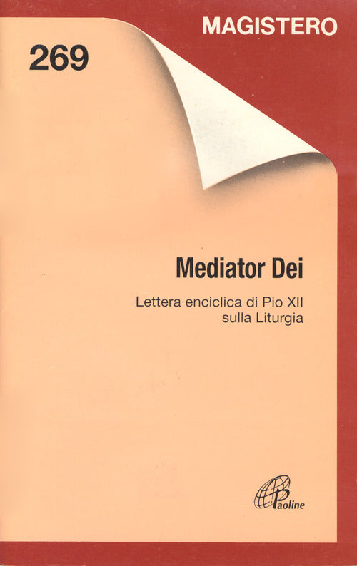 Cover of Mediator Dei. Lettera enciclica di Pio XII sulla liturgia