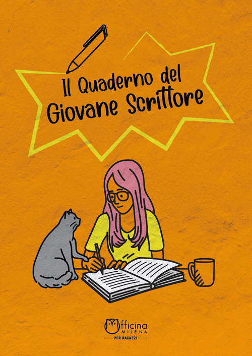 Cover of quaderno del giovane scrittore. Copertina arancione