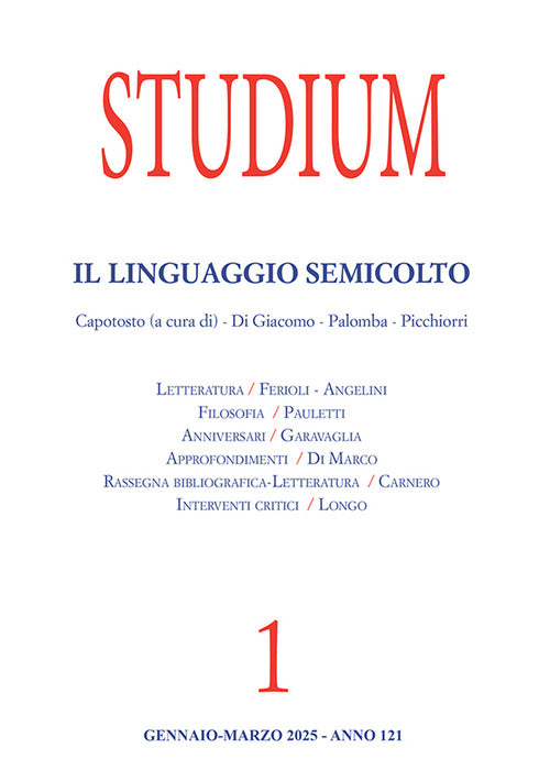 Studium. Vol. 1: Il linguaggio semicolto