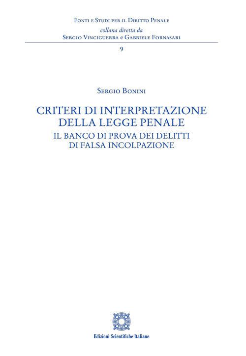 Criteri di interpretazione della legge penale