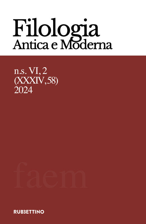 Filologia antica e moderna. Vol. 58