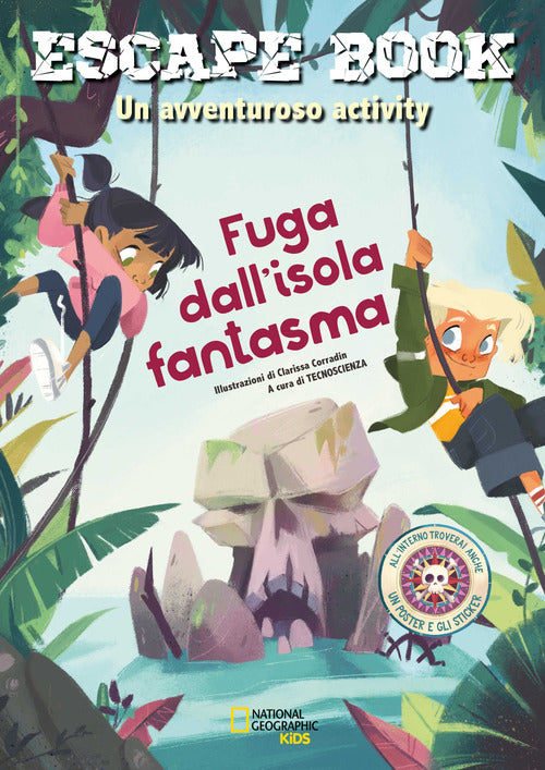 Fuga dall'isola fantasma. Escape book. Un avventuroso activity. Con adesivi