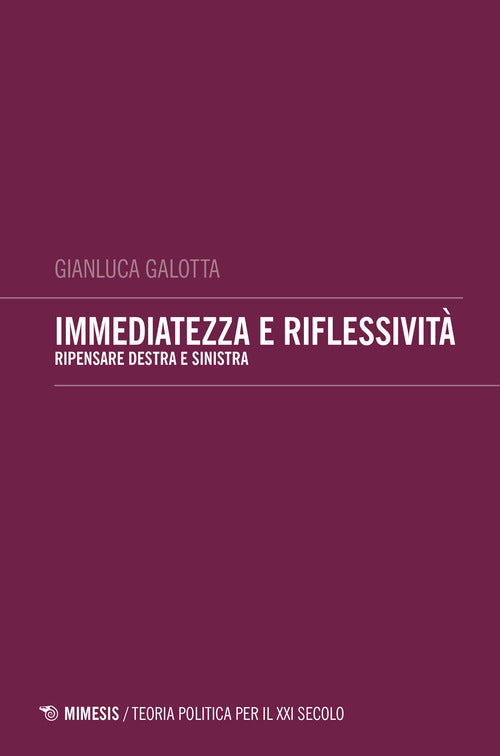 Immediatezza e riflessivit. Pensare destra e sinistra
