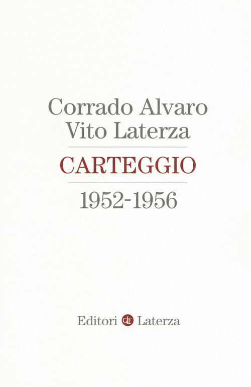 Carteggio 1952-1956