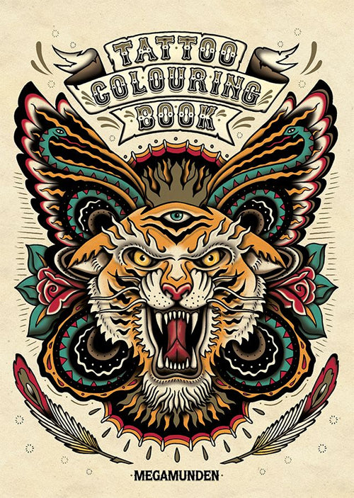 Tattoo colouring book