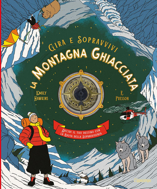 La montagna ghiacciata. Decidi il tuo destino con la ruota della sopravvivenza. Gira e sopravvivi