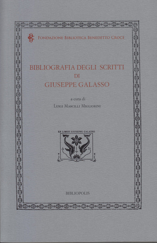 Bibliografia degli scritti di Giuseppe Galasso