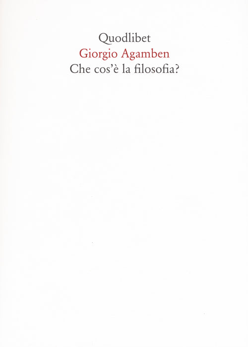 Che cos'è la filosofia?
