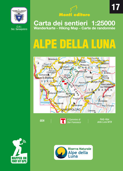 Alpe della Luna. Carta dei sentieri 1:25000