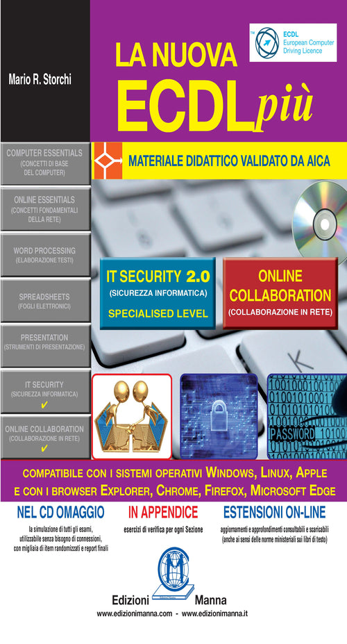 Cover of nuova ECDL più. IT security 2.0 e Online collaboration