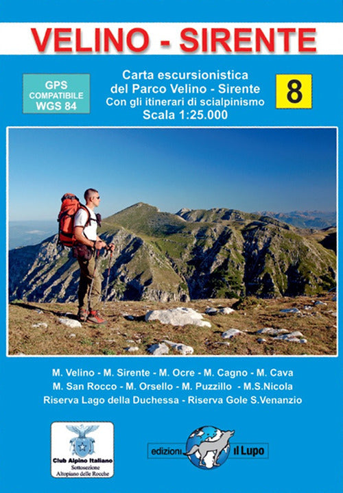 Cover of Velino-Sirente. Carta escursionistica del Parco Velino-Sirente. Con gli itinerari di scialpinismo. Scala 1:25.000