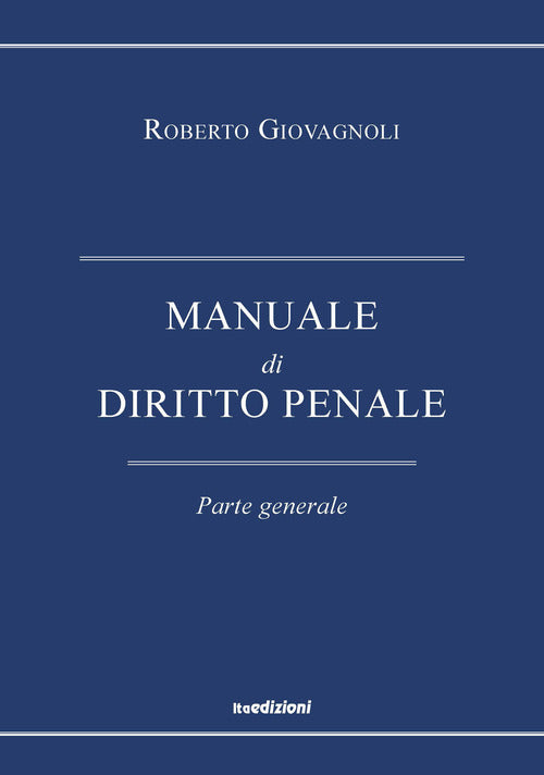 Cover of Manuale di diritto penale. Parte generale