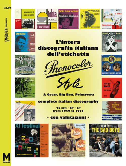 Cover of intera discografia italiana dell'etichetta Phonocolor-Style. 45 rpm, Ep, LP dal 1959 al 1971