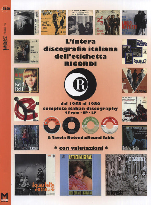 Cover of Intera discografia dell'etichetta Ricordi. Dal 1958 al 1980. Con valutazioni. Ediz. italiana e inglese