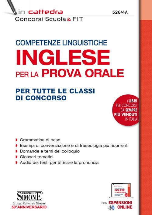 Cover of Competenze linguistiche. Inglese per la prova orale. Per tutte le classi di concorso