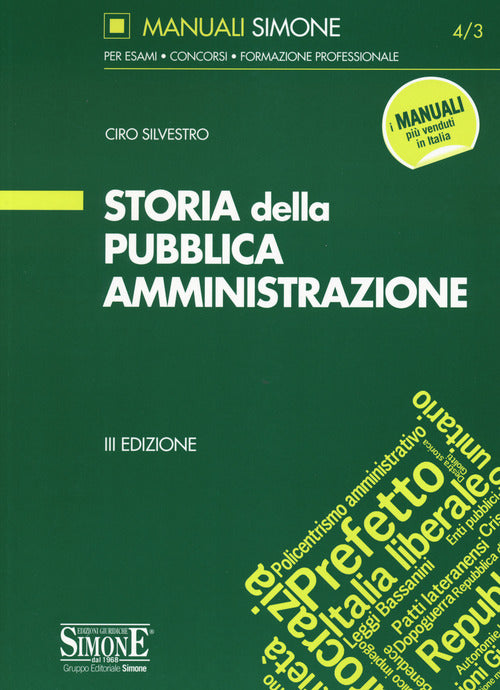Cover of Storia della pubblica amministrazione