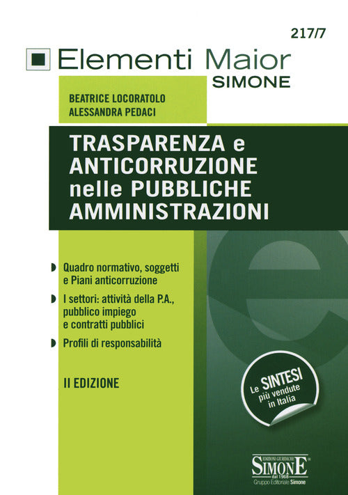 Cover of Trasparenza e anticorruzione nelle pubbliche amministrazioni