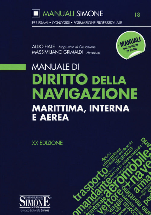 Cover of Manuale di diritto della navigazione marittima, interna e aerea