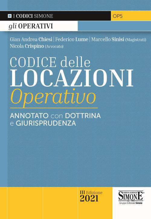 Cover of Codice delle locazioni operativo. Annotato con dottrina e giurisprudenza