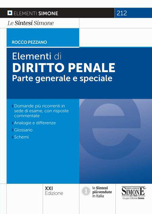 Cover of Elementi di diritto penale. Parte generale e parte speciale