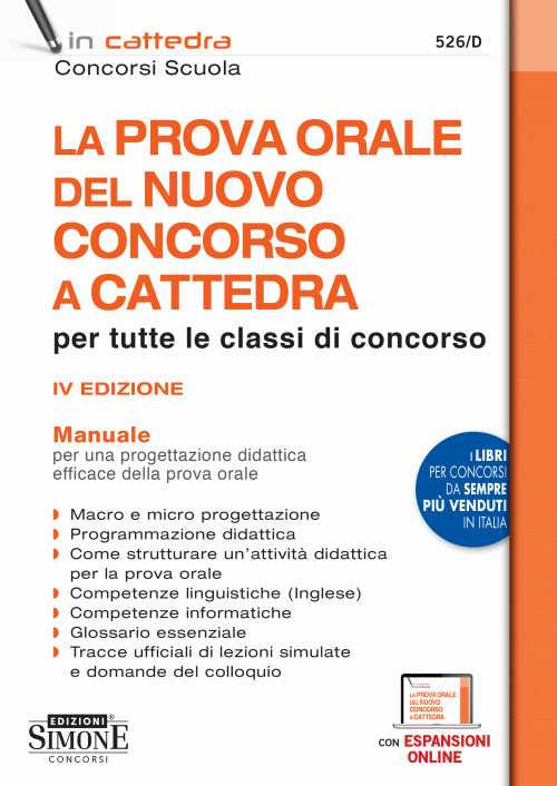 Cover of prova orale del nuovo concorso a cattedra