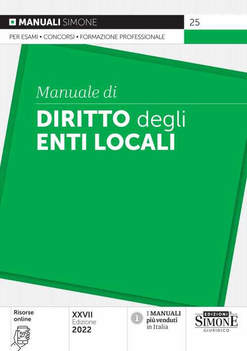 Cover of Manuale di diritto degli enti locali