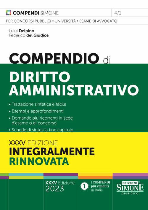 Cover of Compendio di diritto amministrativo