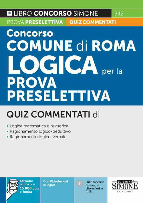 Cover of Concorso Comune di Roma. Logica per la prova preselettiva. Quiz commentati
