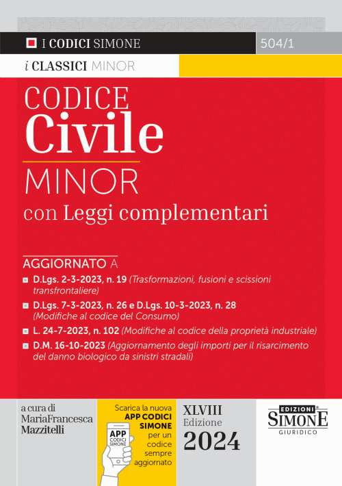 Cover of Codice civile. Ediz. minor
