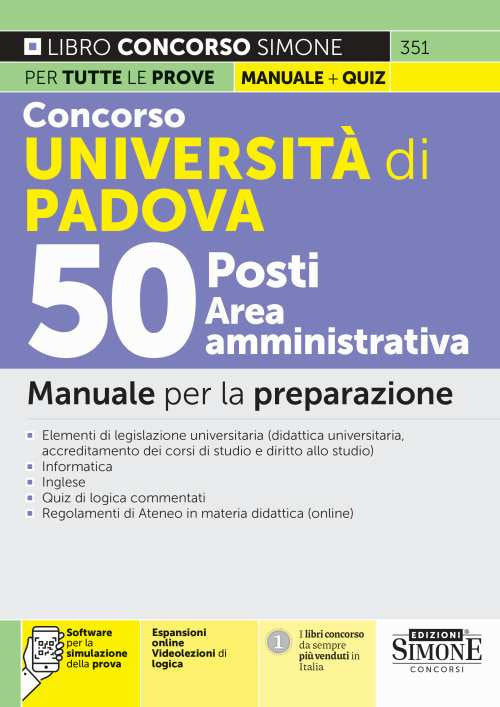 Cover of Concorso Università di Padova 50 posti area amministrativa
