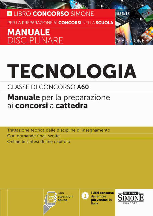 Cover of Tecnologia. Classe di concorso A60. Manuale per la preparazione ai concorsi a cattedra