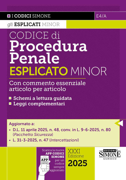 Codice di procedura penale. Esplicato minor