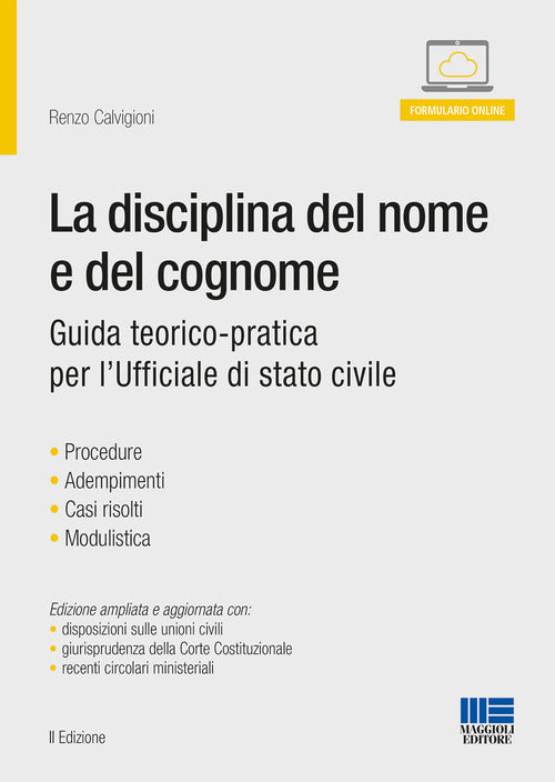 Cover of disciplina del nome e del cognome