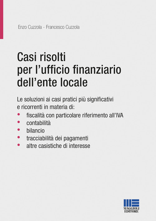 Cover of Casi risolti per l'ufficio finanziario dell'ente locale